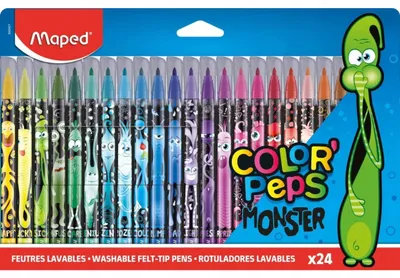 Produktbild von Maped Color'Peps Monster Filzstifte Set 24 Farben