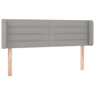 Produktbild von vidaXL Kopfteil mit Ohren Hellgrau 147x16x78/88 cm Stoff