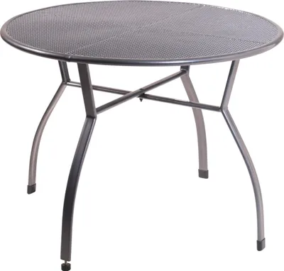 Produktbild von Gartentisch Toulouse Streckmetall 100x72cm grau rund