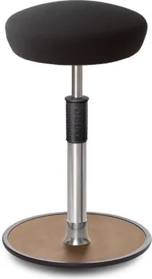 Produktbild von Sitz- Stehhocker Free Tall Hutsitz Gestrick schwarz chrom /Natur.