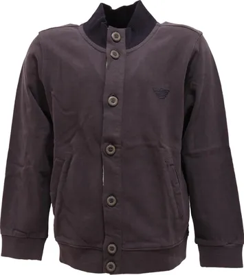Produktbild von 0896S ARMANI JUNIOR Jungen Sweatshirt mit Knöpfen grau Sweatshirt Kind
