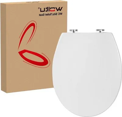 Image de Siège de WC avec fermeture en douceur et traitement antibactérien, blanc, montage rapide