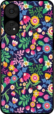 Immagine prodotto di Smartphonica Custodia per telefono adatta per Oppo Reno8T 4G con stampa floreale - Custodia posteriore in TPU con design floreale