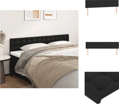 Produktbild von vidaXL Kopfteile 2 Stk. Schwarz 100x5x78/88 cm Kunstleder -  Kopf- & Fußenden