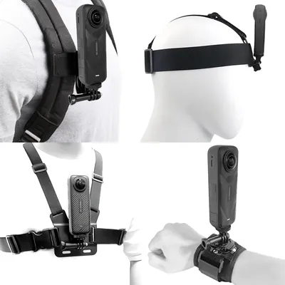 Image de Accessoires pour Insta 360, comprenant un bandeau et un support de poitrine
