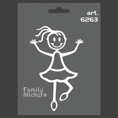 Produktbild von Sticker Aufkleber Family Mädchen Tanz
