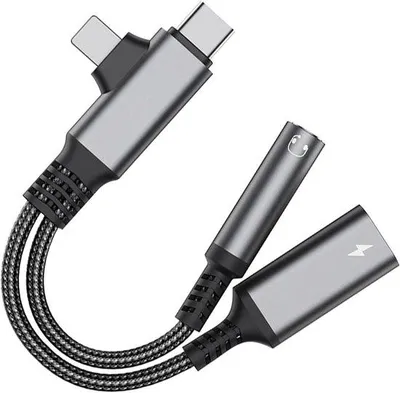 Obrázok produktu pre Adaptér USB-C 2 v 1 pre telefóny s funkciou nabíjania