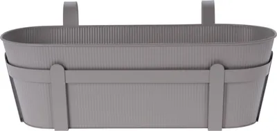 Produktbild von Balkon Metall Blumentopf grau 37,5 cm