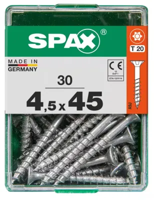 Produktbild von Spax Universalschrauben 4.5 x 45 mm TX 20 - 30 Stk.
