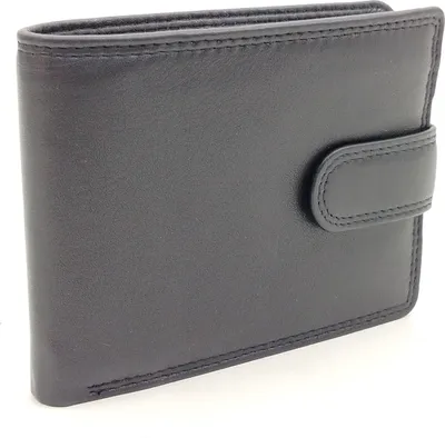 Produktbild von Scheintasche CM, mit Lasche  schwarz 12x10x2cm, echt LEder