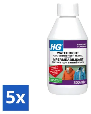 Produktbild von 5 x HG Imprägniermittel für 100% synthetische Textilien - 300 ml - Vorteilspackung - 5 Stücke