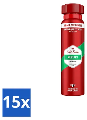 Obrázok produktu pre 15 kusov deodorantu Old Spice Restart vo spreji - 150 ml - výhodný balík