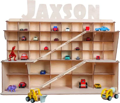 Produktbild von Holzspielzeug Autogarage Aufbewahrung - großes Modell