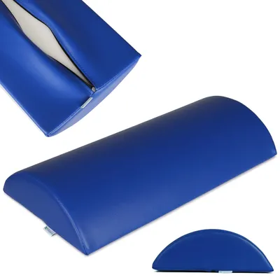 Obrázek produktu pro Habys polohovací váleček půlkulatý, polohovací váleček na kolena, váleček na krk, polohovací polštářek pro masáže a terapii, polohovací váleček na kolena, velikost:60x30x10cm tmavě modrá