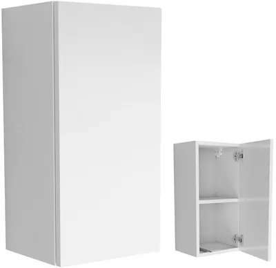 Zdjęcie produktu dla wisząca szafka łazienkowa do łazienki 30 cała biała biały mat 30x60x25 cm