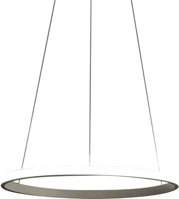 Zdjęcie produktu dla Iole S1 LED 28W lampa wisząca z możliwością ściemniania - nowoczesny żyrandol pierścieniowy z tytanu, ciepłe światło 3000K, IP20