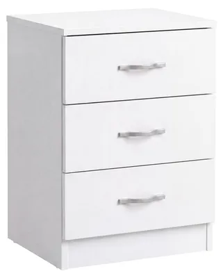 Productafbeelding van Ladekast dressoir commode - 3 lades - Wit - Voor slaapkamer, woonkamer of kantoor