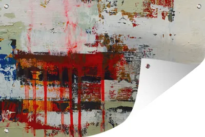 Obrázek produktu pro MuchoWow® Zahradní plakáty - Ručně malovaná abstraktní malba - 60x90 cm - Zahradní dekorace