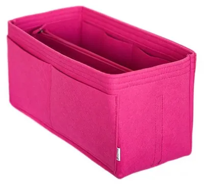 Image de Organiseur de sac en feutre pour sacs à main, avec compartiments, fuchsia L