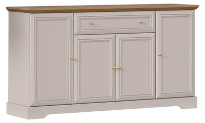 Produktbild von Buffet Dulci mit 1 Schublade und 4 Türen, Kaschmir und Holzoptik, 164.7cm