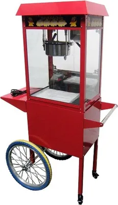 Zdjęcie produktu dla Maszyna do popcornu z kółkami, nostalgiczny styl retro