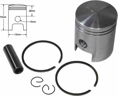 Image de Piston MZ ETZ 150 56,50 mm R1 ZŁOTECKI, jeu complet
