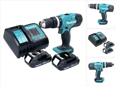 Produktbild von Makita DHP 453 SY Akku Schlagbohrschrauber 18 V 42 Nm + 2x Akku 1,3 Ah + Ladegerät