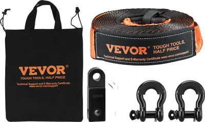 Obrázok produktu pre Terénna záchranná súprava s navijakom, nosnosť 30000 lbs, silný polyesterový postroj, 5-dielna súprava