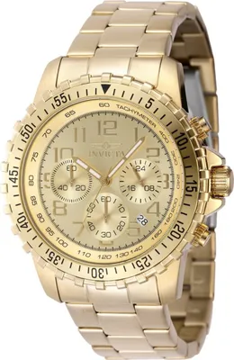 Obrázek produktu pro Invicta Specialty 48379 Pánské hodinky - Quartz Movement - Nerezová ocel se zlatým ciferníkem - 45 mm