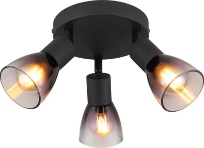 Obrázok produktu pre GLOBO 54312-3, Čierna, Sklo, Kov, IP20, I, E14, 25 W