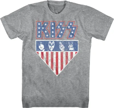 Produktbild von Kiss - T-Shirt für Herren/Damen Uni RO9035 (M) (Grau)