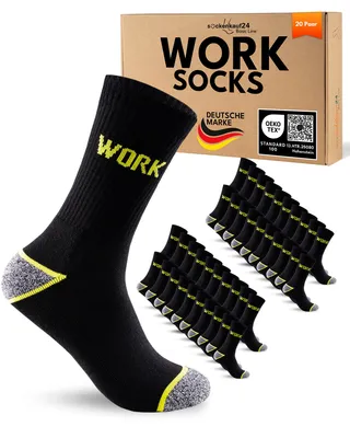 Produktbild von Arbeitssocken Herren Baumwolle Work Socken - 70210T Grau/Meliert 47-50 20 Paar