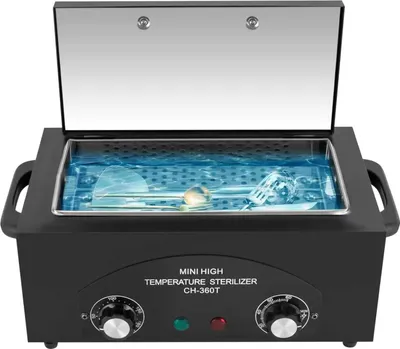 Produktbild von Heißluftsterilisator für Nagelwerkzeuge - Trockene Heißluftsterilisation - 300 W - 220 °C - Einstellbarer Timer - Schwarz