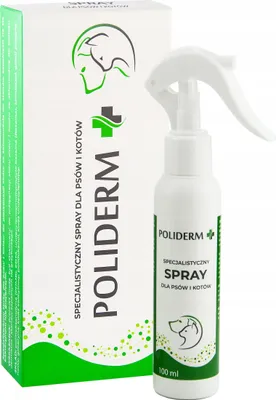 Produktbild von JM SANTE Poliderm - pflegespray für schuppenanfällige  zu dermatose und entzündungen neigende haut bei hunden und katzen – 100 ml