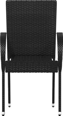 Zdjęcie produktu dla VidaXL 310087, Taras, Technorattan, Stal, Czarny, 555 mm, 535 mm, 950 mm