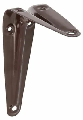 Produktbild von AMIG Regalbodentrager aus Metall - braun lackiert - 100 x 125 mm