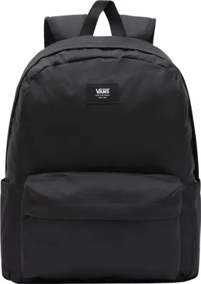 A black Vans backpack is shown against a white background.
