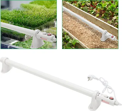 Produktbild von Fiqops Elektrische Gewächshausheizung Heizstab Stabheizung für Gewächshäuser Frostwächter 135 Watt 100 cm IP44