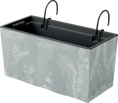 Produktbild von Prosperplast Urbi Case Beton Effect W Collection 39.5x18.5x19.5 Cm Blumentopf Durchsichtig  Durchsichtig One Size