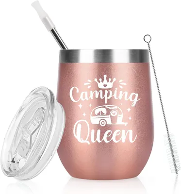 Imagen del producto de Taza de acero inoxidable aislada, de 355 ml, ideal para camping y actividades al aire libre