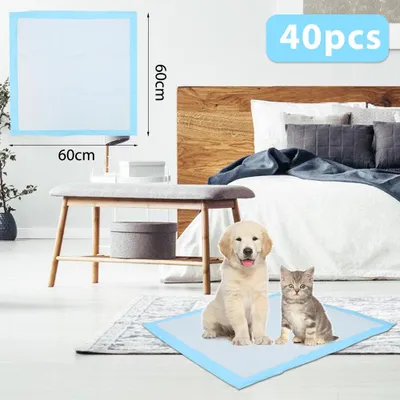 Produktbild von Eikuavons 40 Stück Welpenunterlagen 60x60 cm Hunde Trainingspads Einweg Saugfähige Pipi Pads