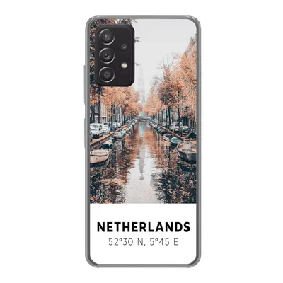 Produktbild von MuchoWow® Handyhülle Schutzhülle Hülle für Samsung Galaxy A53 5G Niederlande - Amsterdam - Gracht - Herbst Silikon Softcase Handy Hülle - Schutzabdeckung