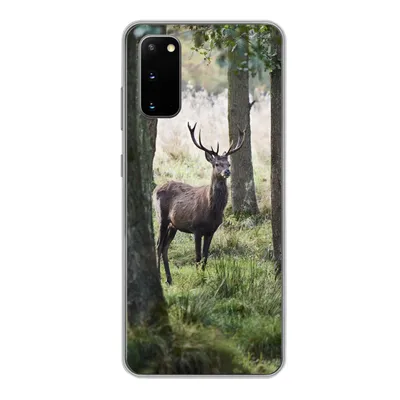 Produktbild von MuchoWow® Handyhülle Schutzhülle Hülle für Samsung Galaxy S20 Hirsche - Bäume - Gras Silikon Softcase Handy Hülle - Bild