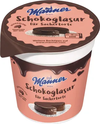Produktbild von Manner Schokoglasur für Sachertorte 200g