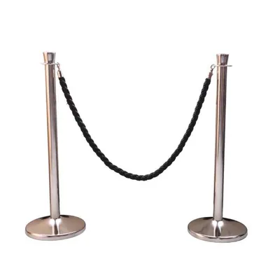 Produktbild von Luxus VIP Absperrpfosten Silber - Absperrpfosten - Absperrpfosten mit Band - Luxus Absperrpfosten - Professionelle Absperrpfosten