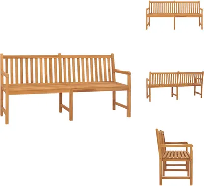 Produktbild von vidaXL Gartenbank 180 cm Massivholz Teak -  Gartenbänke