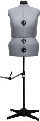 Produktbild von vidaXL Schneiderpuppe Verstellbar Weiblich Grau L Größe 44-50