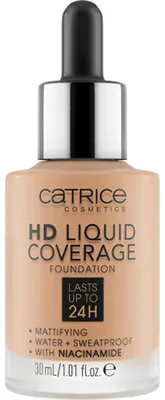 Produktbild von CATRICE HD Liquid Coverage, Tropfflasche, Flüssigkeit, Universal, Mattierend, Licht, Beige