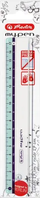 Produktbild von Herlitz Lineal "my.pen" / 17cm / Farbe: türkis