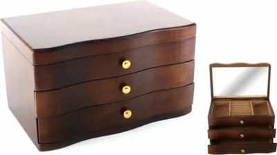 Produktbild von Box-Schmuckkästchen DKD Home Decor 27 x 18 x 16 cm Braun Holz MDF
